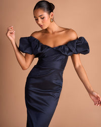 Wylda Off Shoulder Tuck Dress