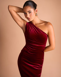 Page One Shoulder Velvet Gown