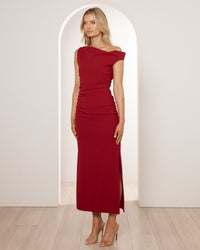 Lillian One Shoulder Midi Dress