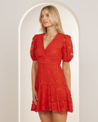 Delilah Puff Sleeve Mini Dress