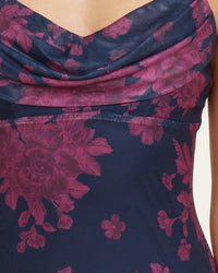 Florence Cowl Neck Mesh Dress