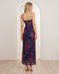 Florence Cowl Neck Mesh Dress