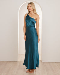 Ada One Shoulder Satin Dress