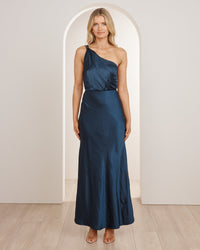 Ada One Shoulder Satin Dress