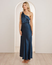 Ada One Shoulder Satin Dress