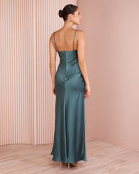 Pierre Cowl Neck Gown