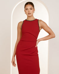 Dimitri High Neck Midi Dress