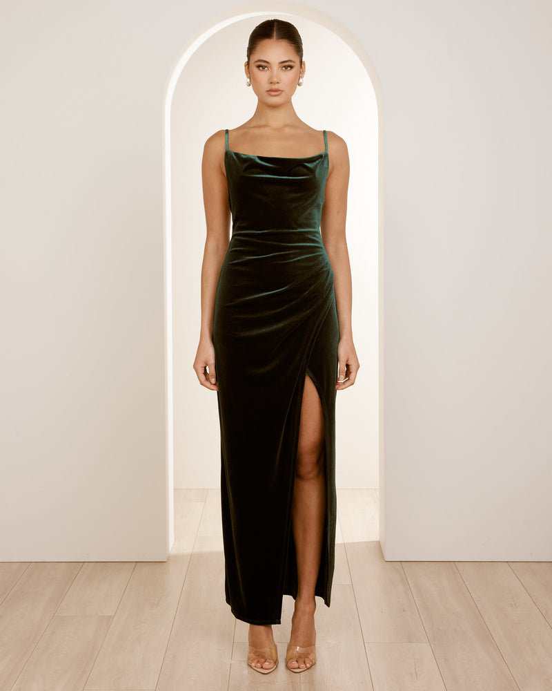 Ria Cowl Neck Maxi Dress