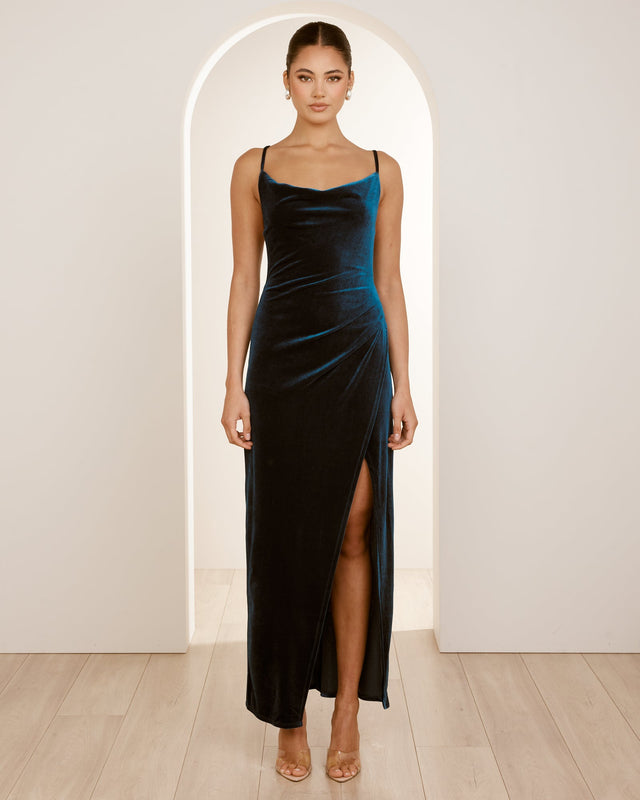Ria Cowl Neck Maxi Dress