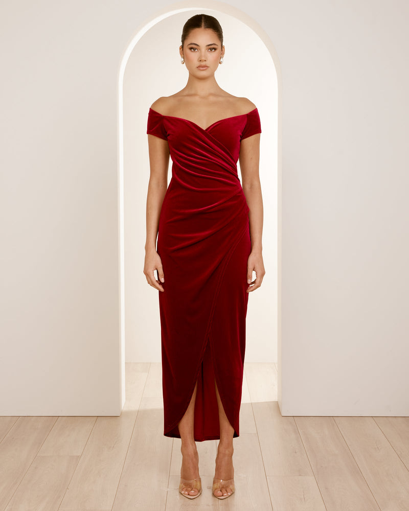 ashton off shoulder velvet long sleeve bodycon dress Ashton Off Shoulder Velvet Long Sleeve Bodycon Dress