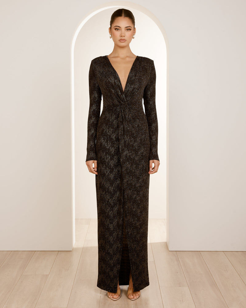 Madalen V-neck Knot Gown