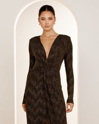 Madalen V-neck Knot Gown