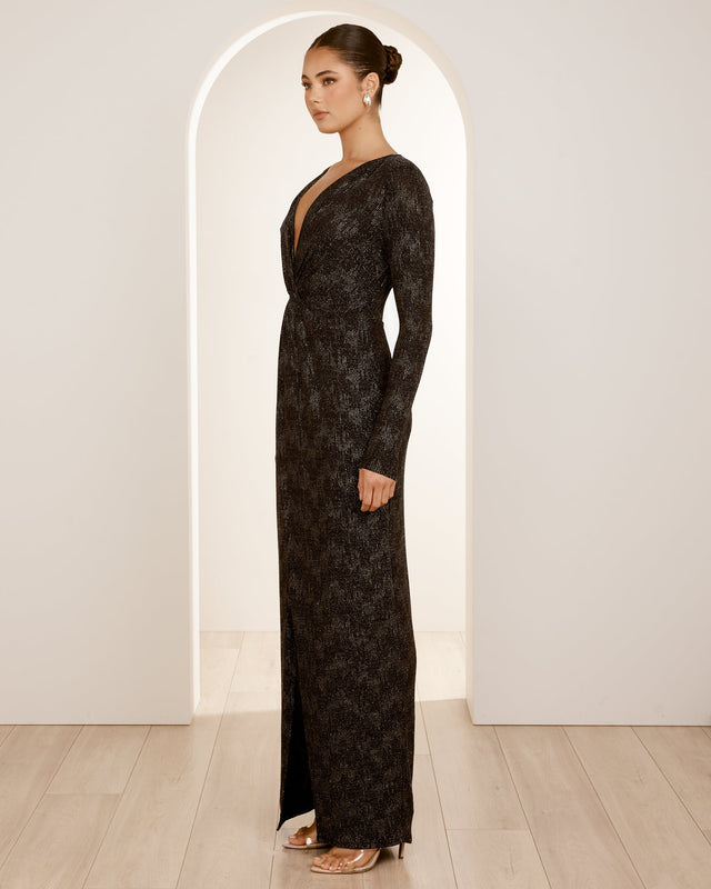 Madalen V-neck Knot Gown