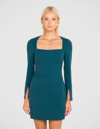 Dessy Long Sleeve Mini Dress
