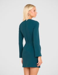 Dessy Long Sleeve Mini Dress
