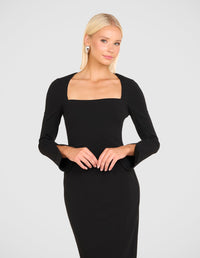 Essy Long Sleeve Midi Dress