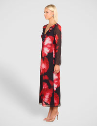 Raela Frill Neck Maxi Dress