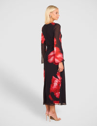 Raela Frill Neck Maxi Dress
