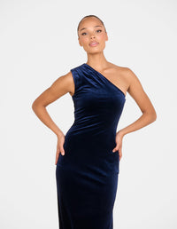 Daina One Shoulder Velvet Gown