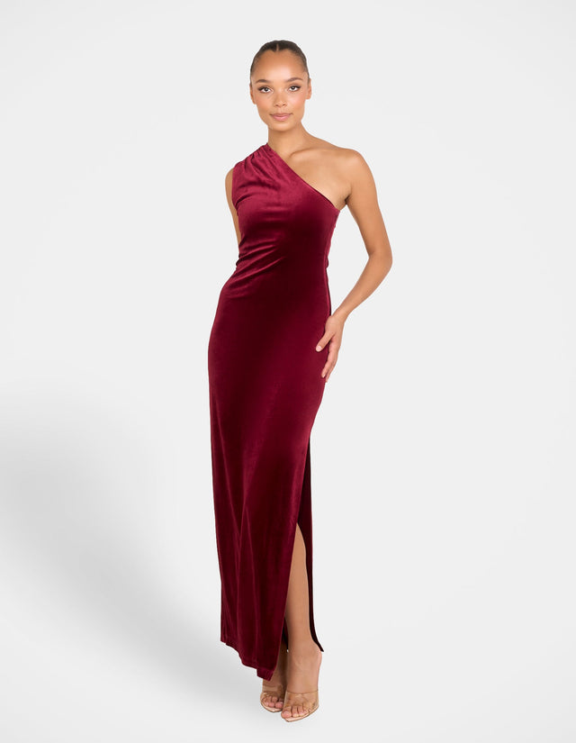 Daina One Shoulder Velvet Gown