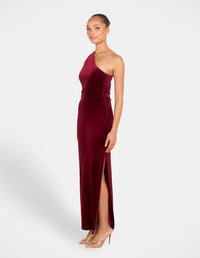 Daina One Shoulder Velvet Gown