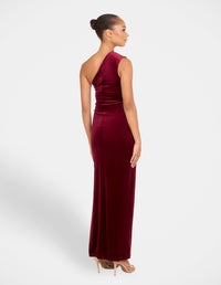 Daina One Shoulder Velvet Gown