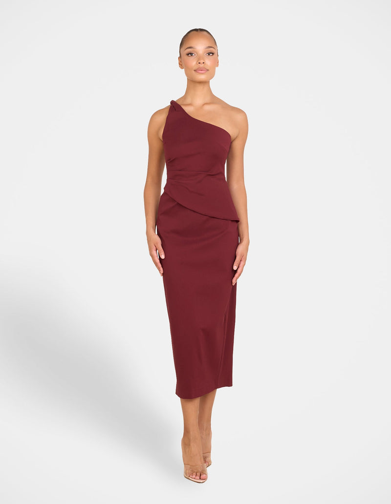 Hoda One Shoulder Midi Dress