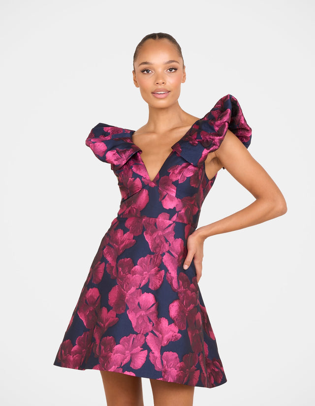 Helen V-neck Mini Dress