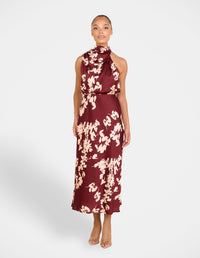 Valley High Neck Midi Dress