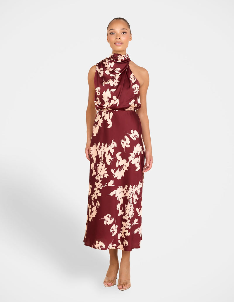 Valley High Neck Midi Dress