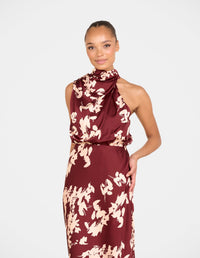 Valley High Neck Midi Dress