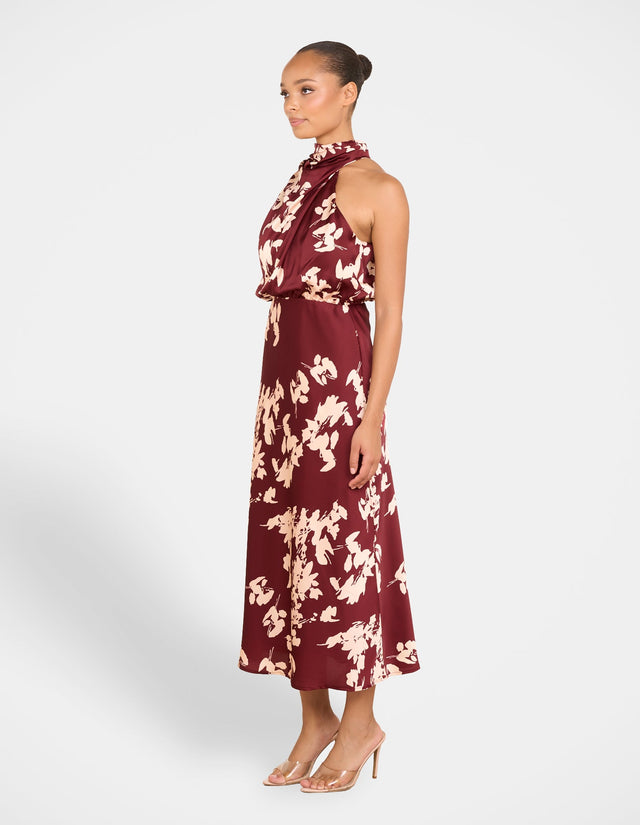 Valley High Neck Midi Dress