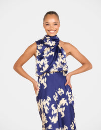 Wendy High Neck Midi Dress