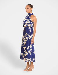Wendy High Neck Midi Dress