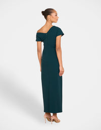 Xanthe Draped Neck Midi Dress