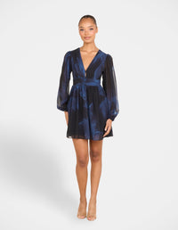 Roula Deep V-neck Mini Dress