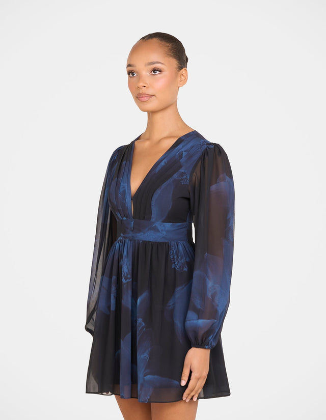 Roula Deep V-neck Mini Dress