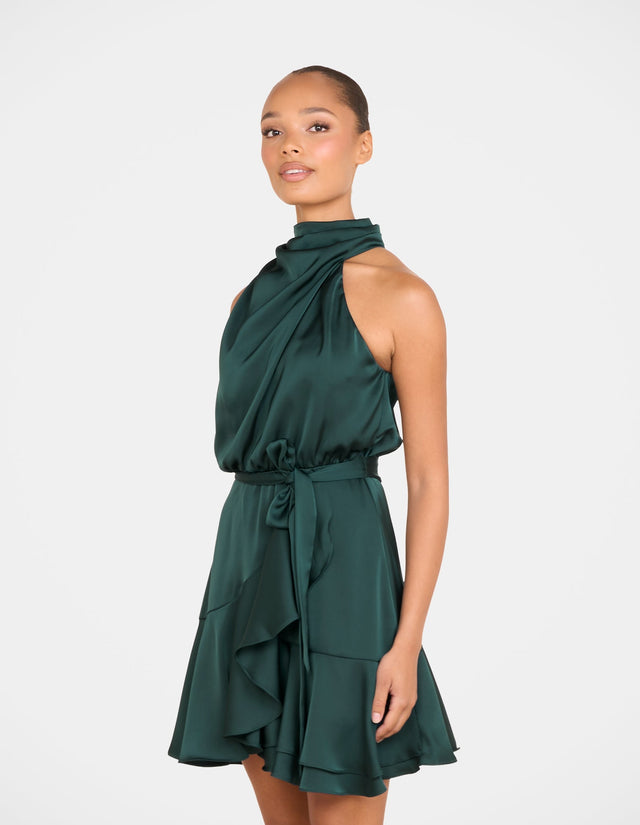 Bebe Cowl Neck Mini Dress