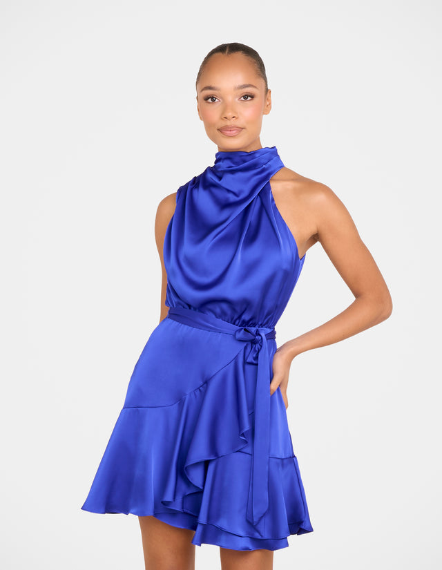 Bebe Cowl Neck Mini Dress