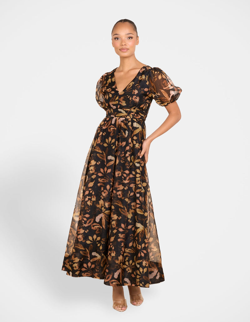Lyra Puff Sleeve Maxi Dress