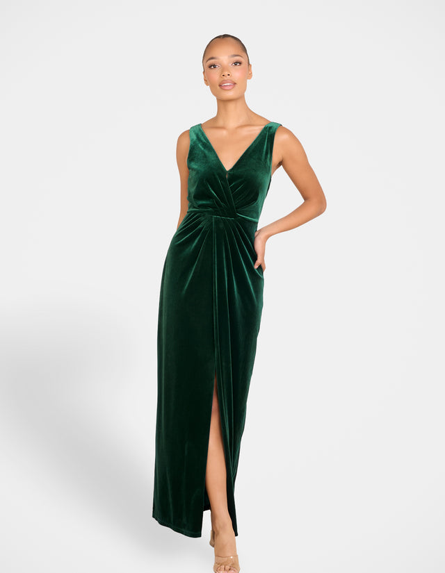 Elsie Sleeveless Velvet Gown
