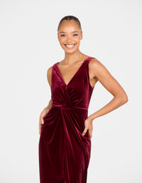 Elsie Sleeveless Velvet Gown