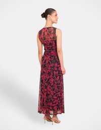 Qadisha Sheer Mesh Maxi Dress