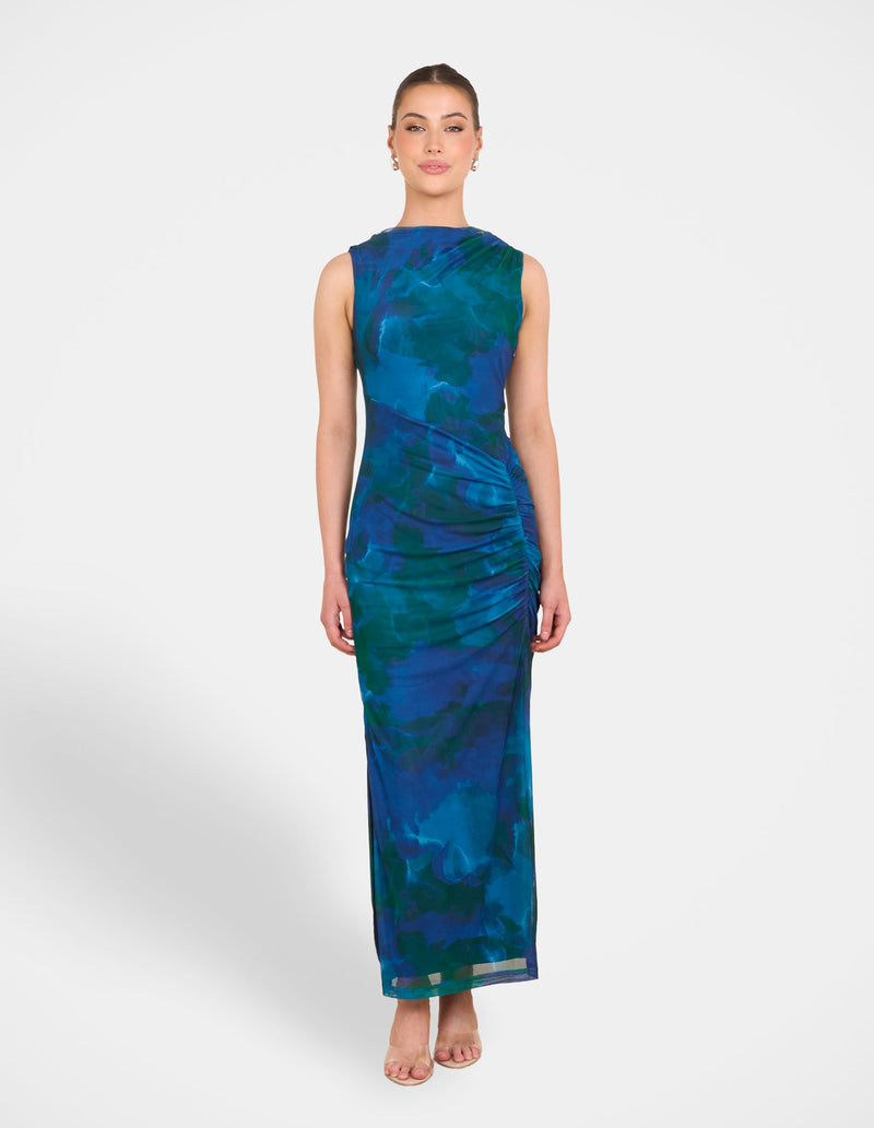 Pegeen Sleeveless Ruched Dress