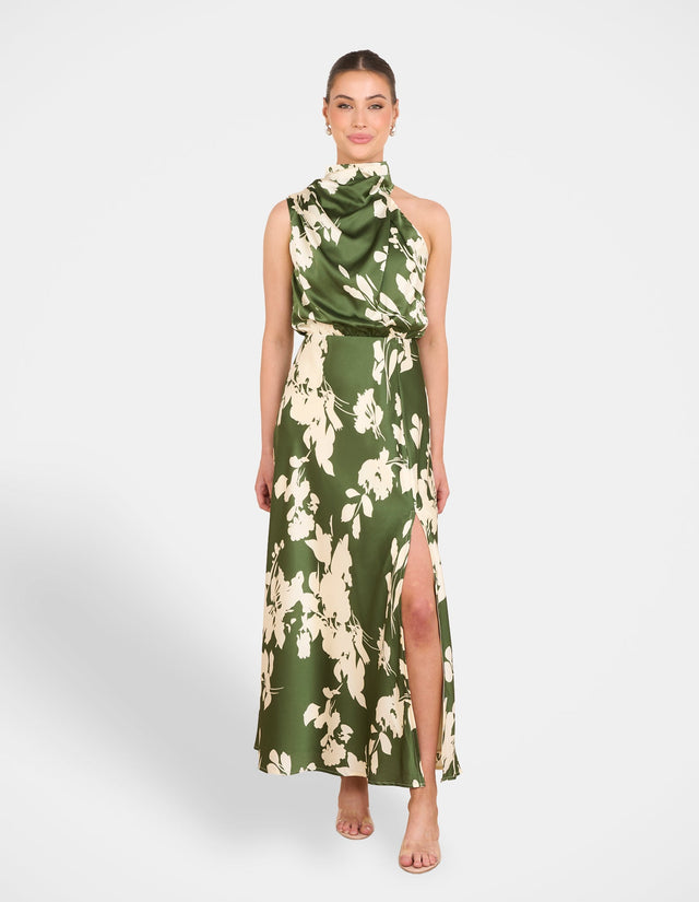 Calais Satin Midi Dress