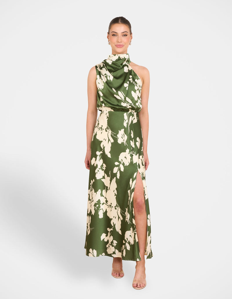 Calais Satin Midi Dress