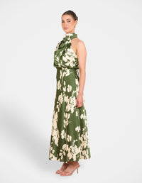 Calais Satin Midi Dress