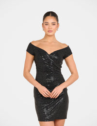 Nat Off Shoulder Mini Dress