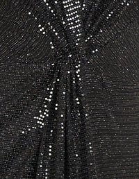 Zali Plunge Metallic Gown