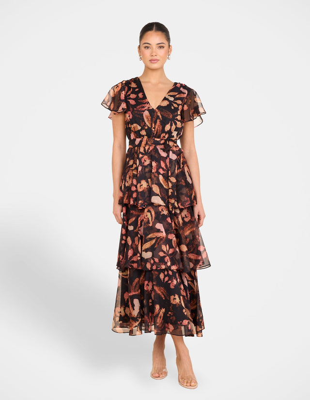 Felicia Frill Hem Maxi Dress